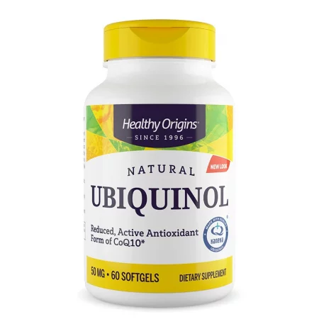 Коензим Q10 (Убиквинол Kaneka®) – Активна форма за сърдечно-съдово здраве и клетъчна енергия, 50 mg, 60 софтгел капсули