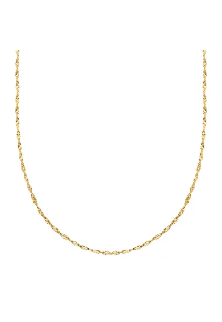 Колие от неръждаема стомана с 14К златно покритие