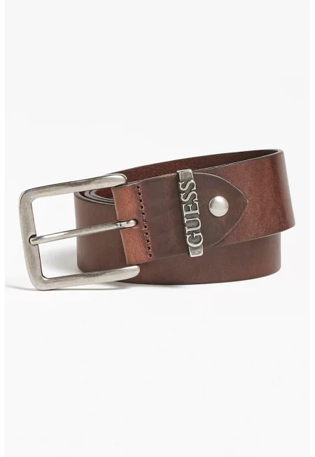 Кожен колан с метално лого