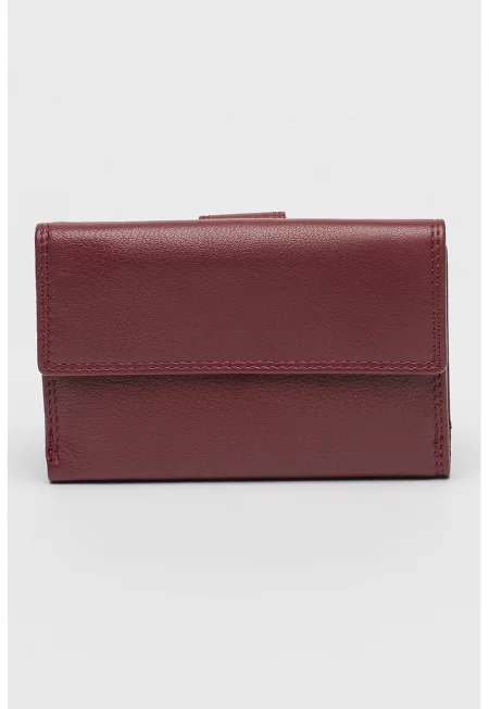 Кожен портфейл с лого - Тъмновиолетов