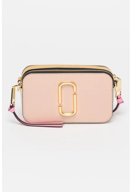 Кожена чанта през рамо The Snapshot - Жълт/Розово