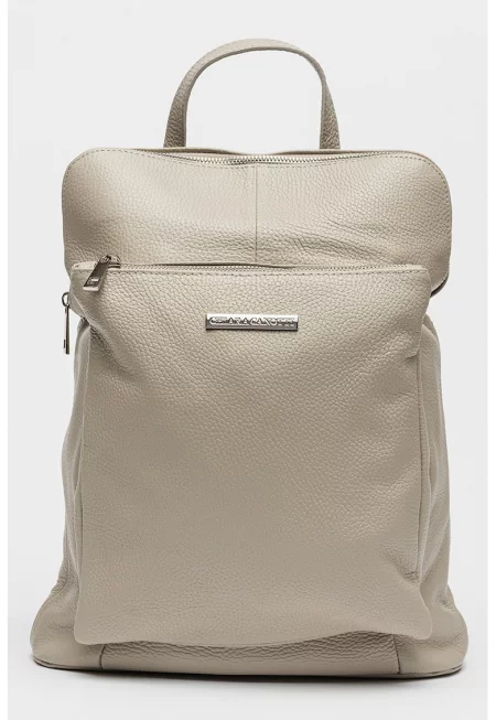 Кожена конвертируема раница с джобове с цип