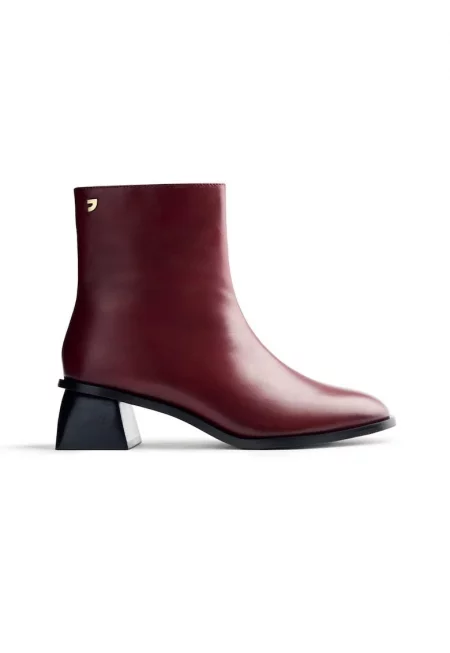 Кожени боти Pierz с цип - Бордо