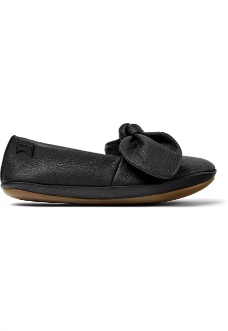 Кожени пантофки Ballerinas Right с панделка