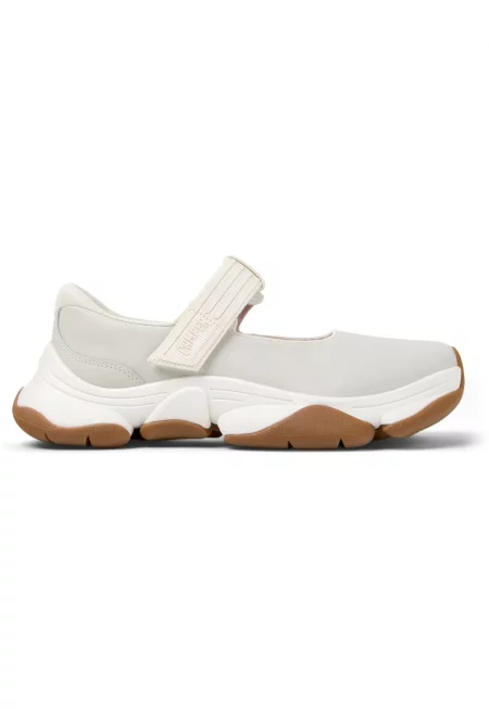 Кожени спортни обувки Karst 2 с велкро - Бял/Мръснобял