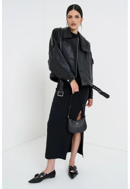 Кожено яке - Черен