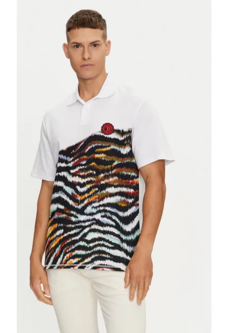 Мъжка тениска -  303694135 - Памук - Бяла - Бял