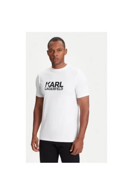 Мъжка тениска  755087 553235 - Памук - Бяла - Бял