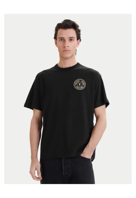 Мъжка тениска -  Памук - Черен -