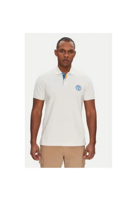 Мъжка тениска Polo  NP0A4ID3N1A1 - памук - 3XL INTL - бяла