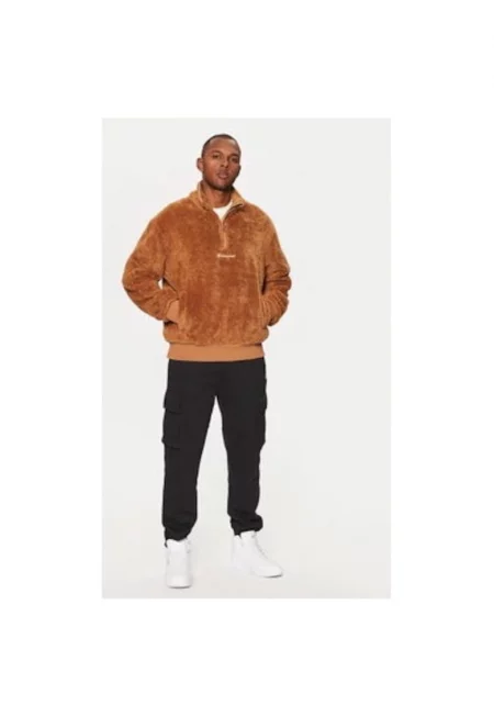 Мъжки суитшърт -  304699481 - Полиестер/Памук - Кафяв