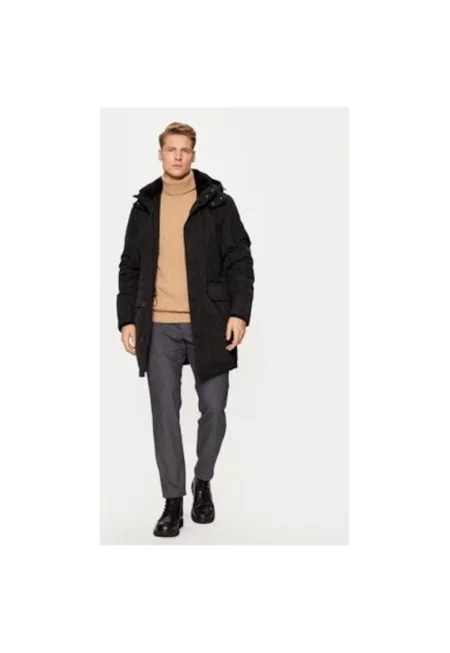 Мъжко яке -  304193606 - Полиестер - Черно - Черен