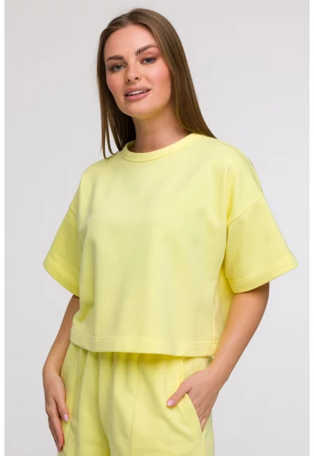 Оувърсайз блуза с къс ръкав -