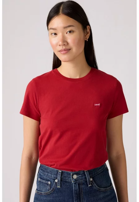 Памучна тениска с овално деколте