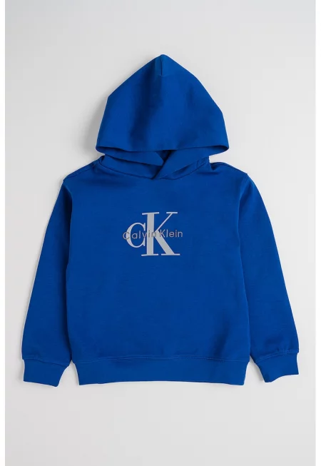 Памучно худи с лого - Кралско Синьо