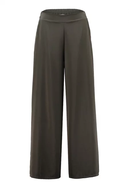 Панталон с висока талия - Каки