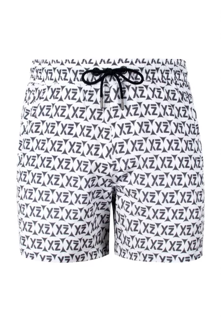 Плувни шорти Sea Shey 28985 с лого - Бял