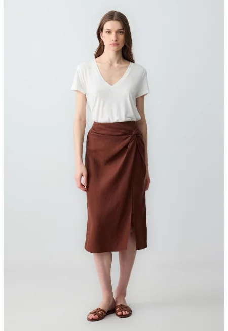 Пола с възел - Кафяв