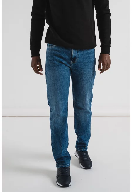 Прави слум дънки Ryan - Син меланж