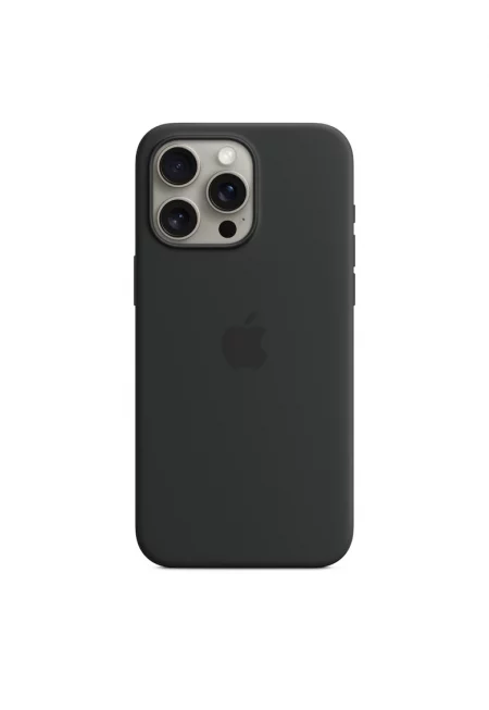 Предпазен калъф  Silicone Case with MagSafe за iPhone 15 Pro Max - Черен