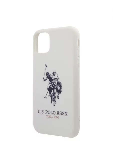 Предпазен калъф US Polo Silicone Effect за iPhone 11 Pro - White