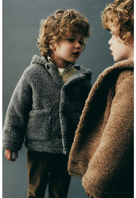 Пухено яке Marti с качулка