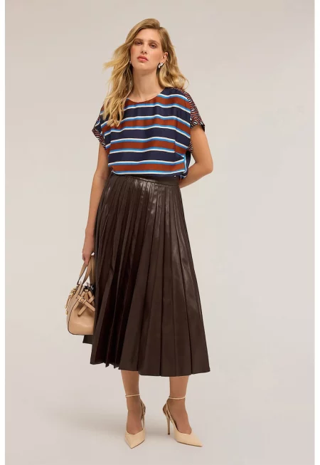 Раирана блуза с ръкави тип кимоно