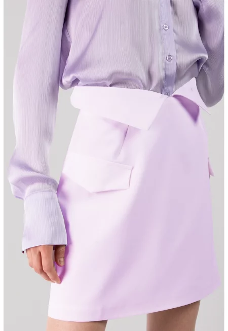 Разкроена къса пола - Лилав