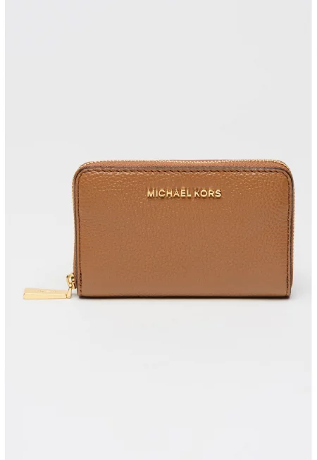 Релефен кожен портфейл Jet Set с цип