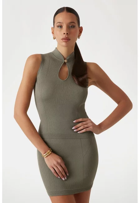 Рипсен топ с отвор - Каки