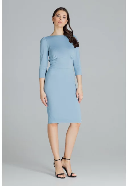 Рокля  L079 - синя - полиестер