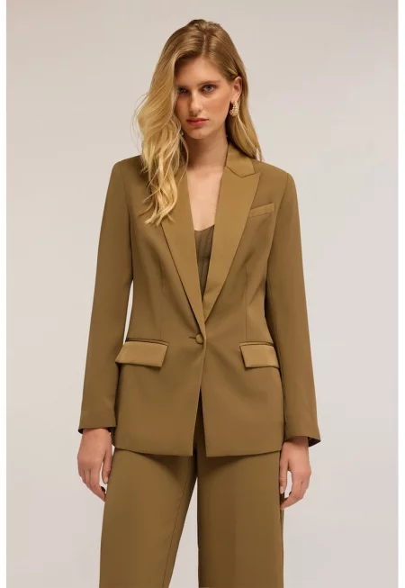 Сако с копче - Маслинено зелено