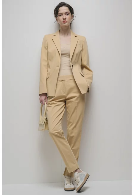 Сако с памук и копчета - Бежов