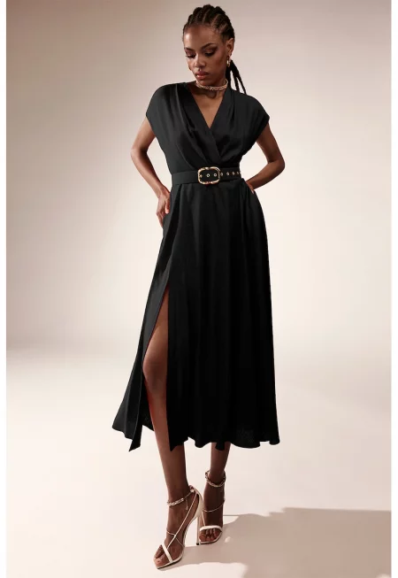 Шпиц рокля Ischia с лен