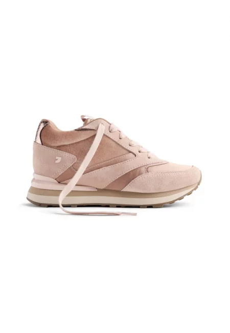 Скосени спортни обувки от велур - Бежов