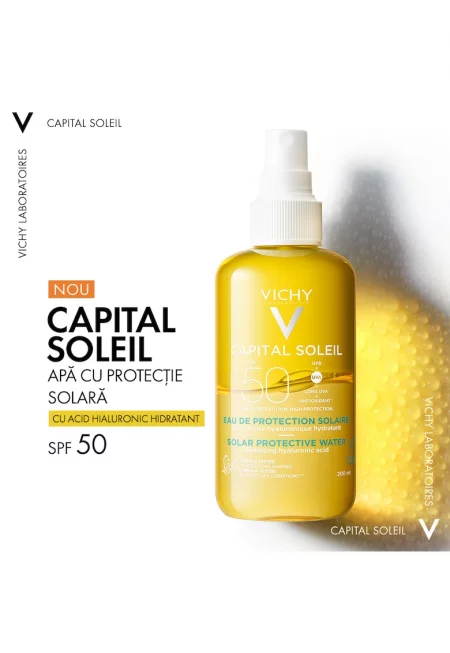 Слънцезащитна вода  Capital Soleil - Хидратация - За тяло SPF 50 + - 200 мл