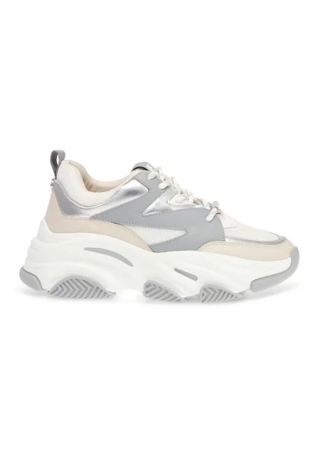 Спортни обувки Progressive с масивен дизайн - Бял/Сребрист