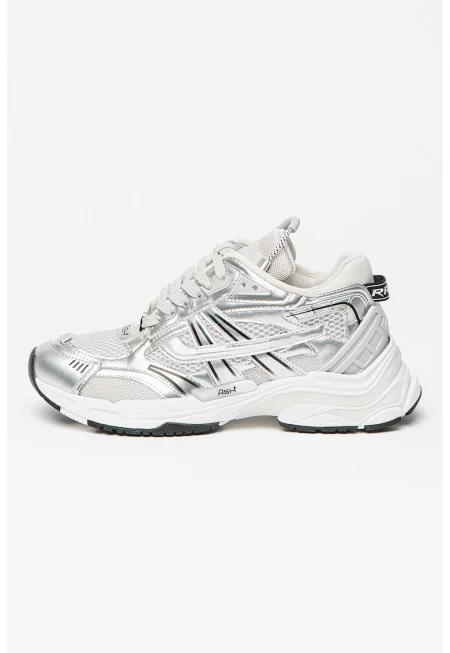 Спортни обувки Race с еко кожа - Сребрист