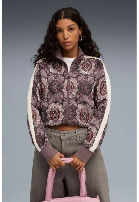 Суитшърт с шарка и цип