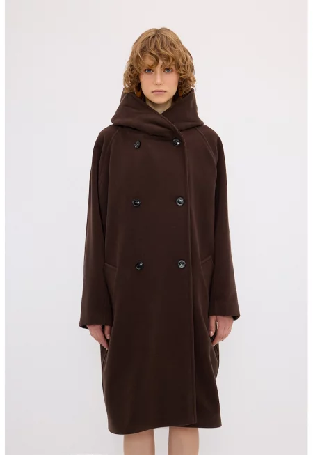 Свободно палто с качулка