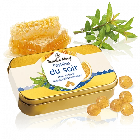 Таблетки за смучене за спокоен сън с мед и върбинка - Pastilles du Soir