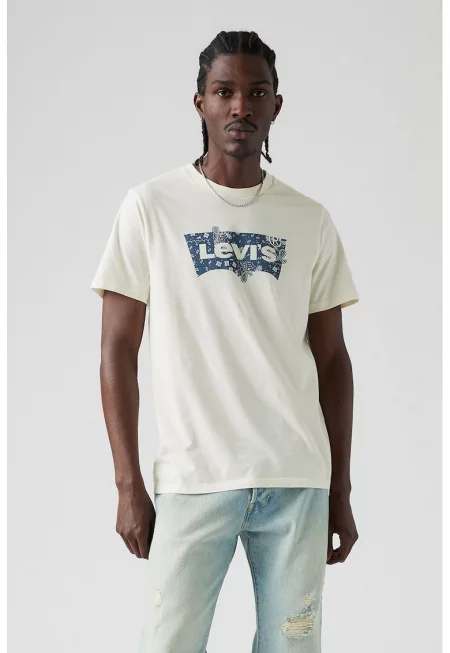 Тениска от памук с овално деколте