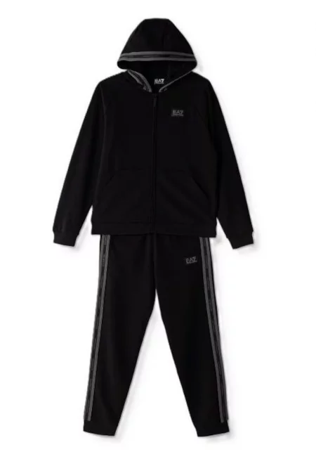 Тренировъчен комплект  TRAIN LOGO SERIES BOY T-SUIT HOODIE FZ CH BR TAPE-7B000375-AF10368-UC001