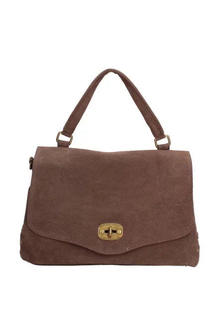 Велурена чанта за рамо Zelia Elite