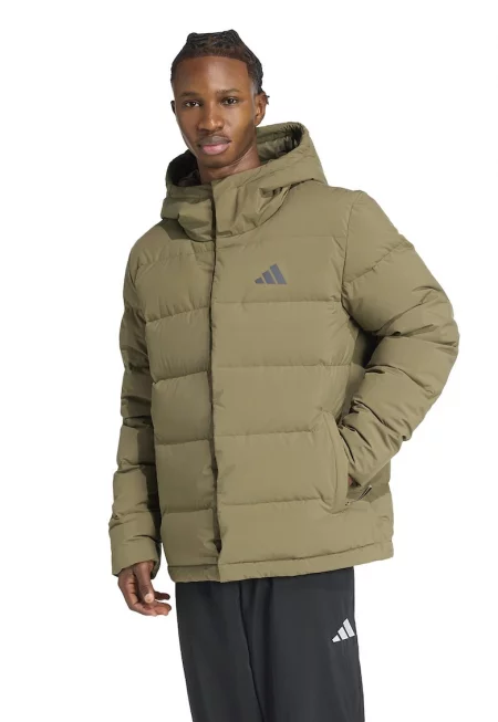 Зимно яке с качулка - Карамел