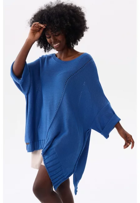 Асиметричен и уголемен пуловер - Един размер