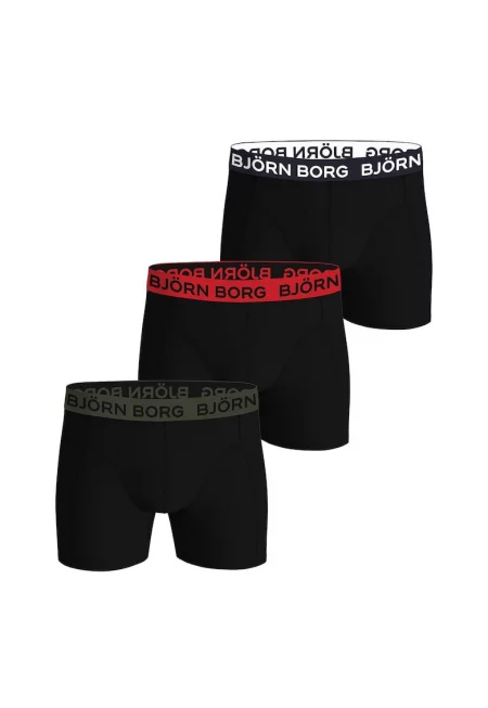 Боксерки с памук с лого на талията - 3 чифта