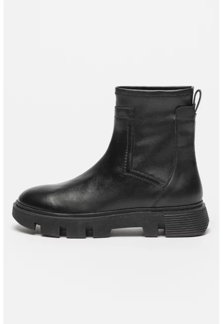 Боти от кожа и еко кожа Vilde - Черен