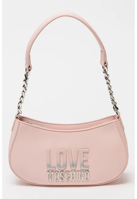 Чанта за рамо от еко кожа с лого - Светлорозов