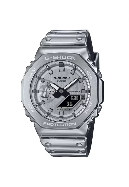 Часовник G-SHOCK -  GM-2100YM-8AER - карбонов сребрист - 44 мм - сребриста каишка от каучук - водоустойчив до 200 м